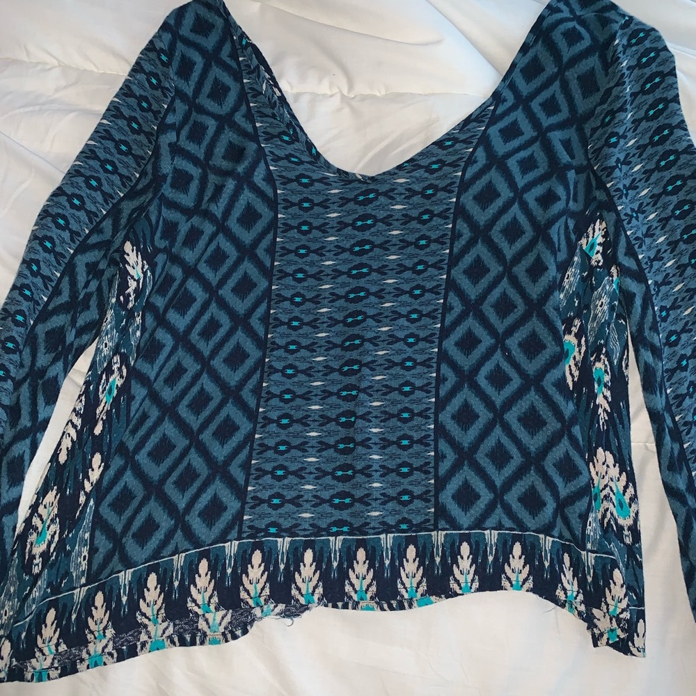 Blue Patterned Top